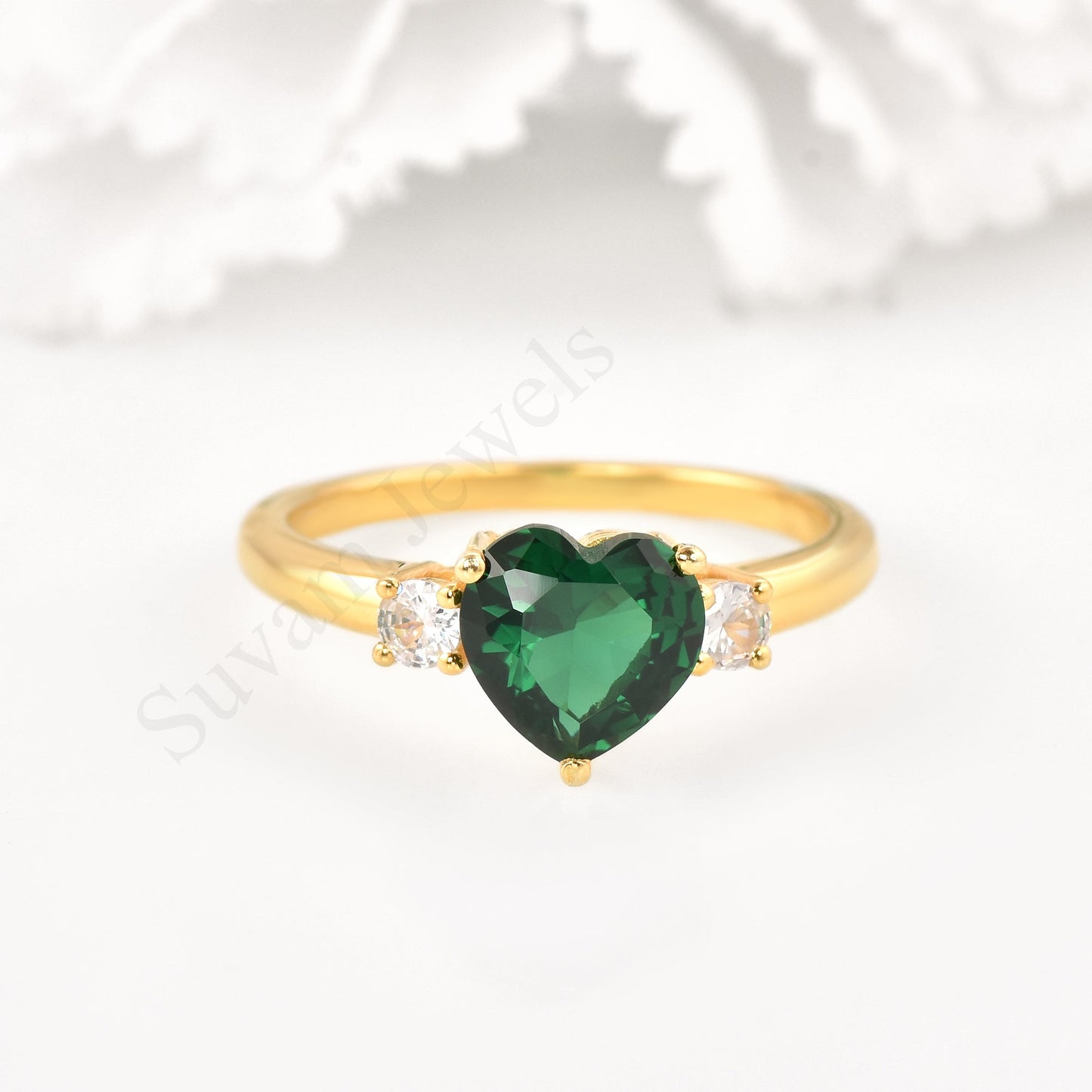 Emerald Heart Ring