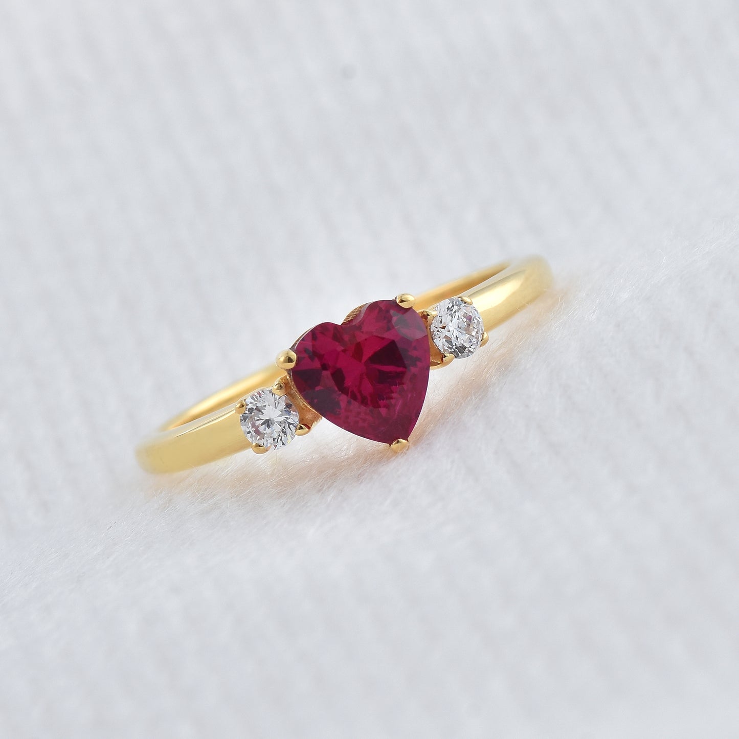 Ruby Heart Promises Ring