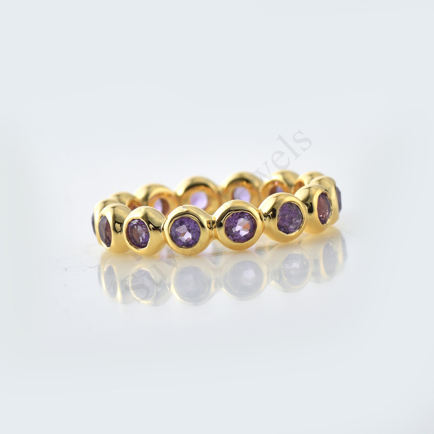 Amethyst stone Full Eternity Ring