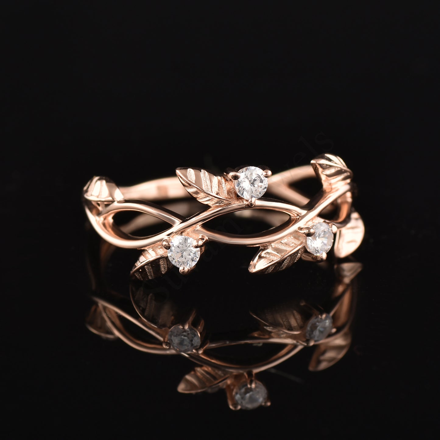 twig ring Sterling Silver Leaf Branch Ring