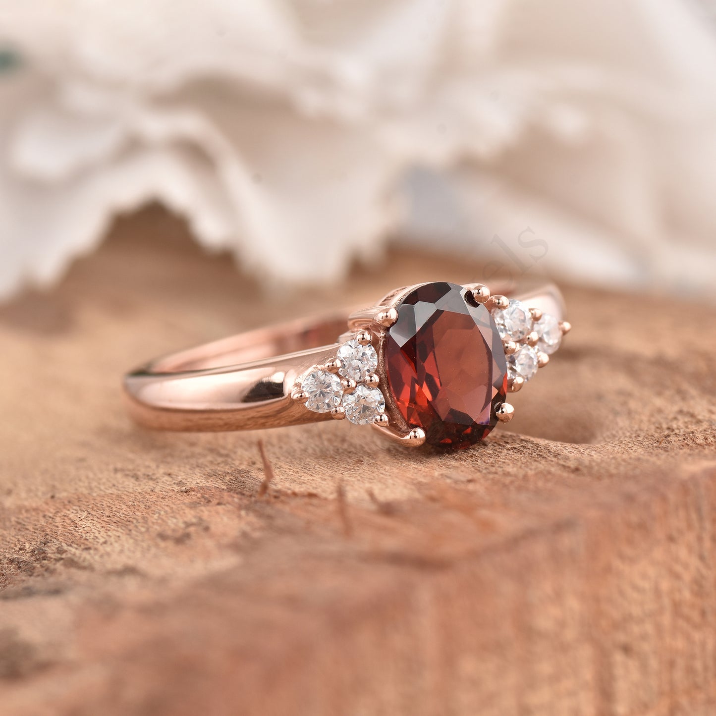 Natural Garnet Ring