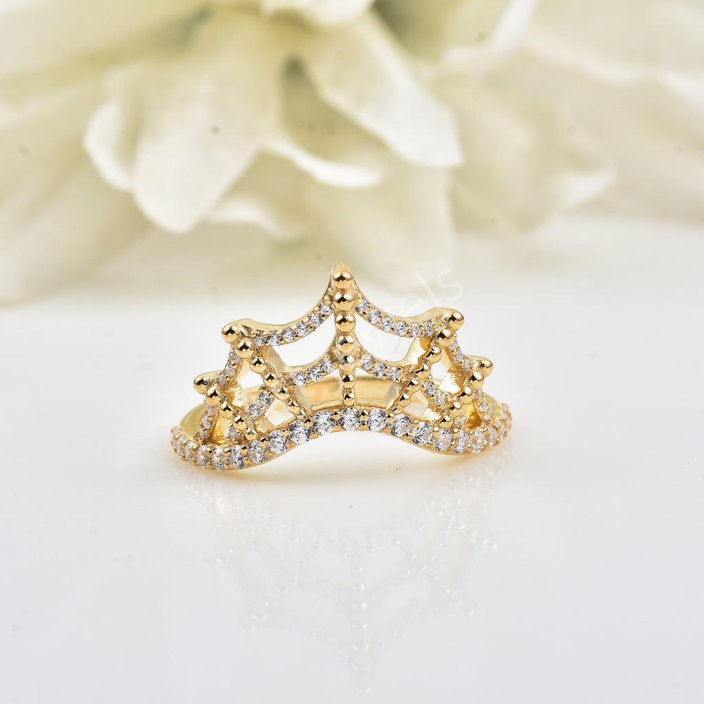 925 Sterling Silver Spider Web Ring