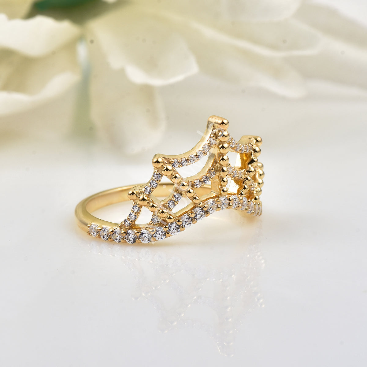 925 Sterling Silver Spider Web Ring