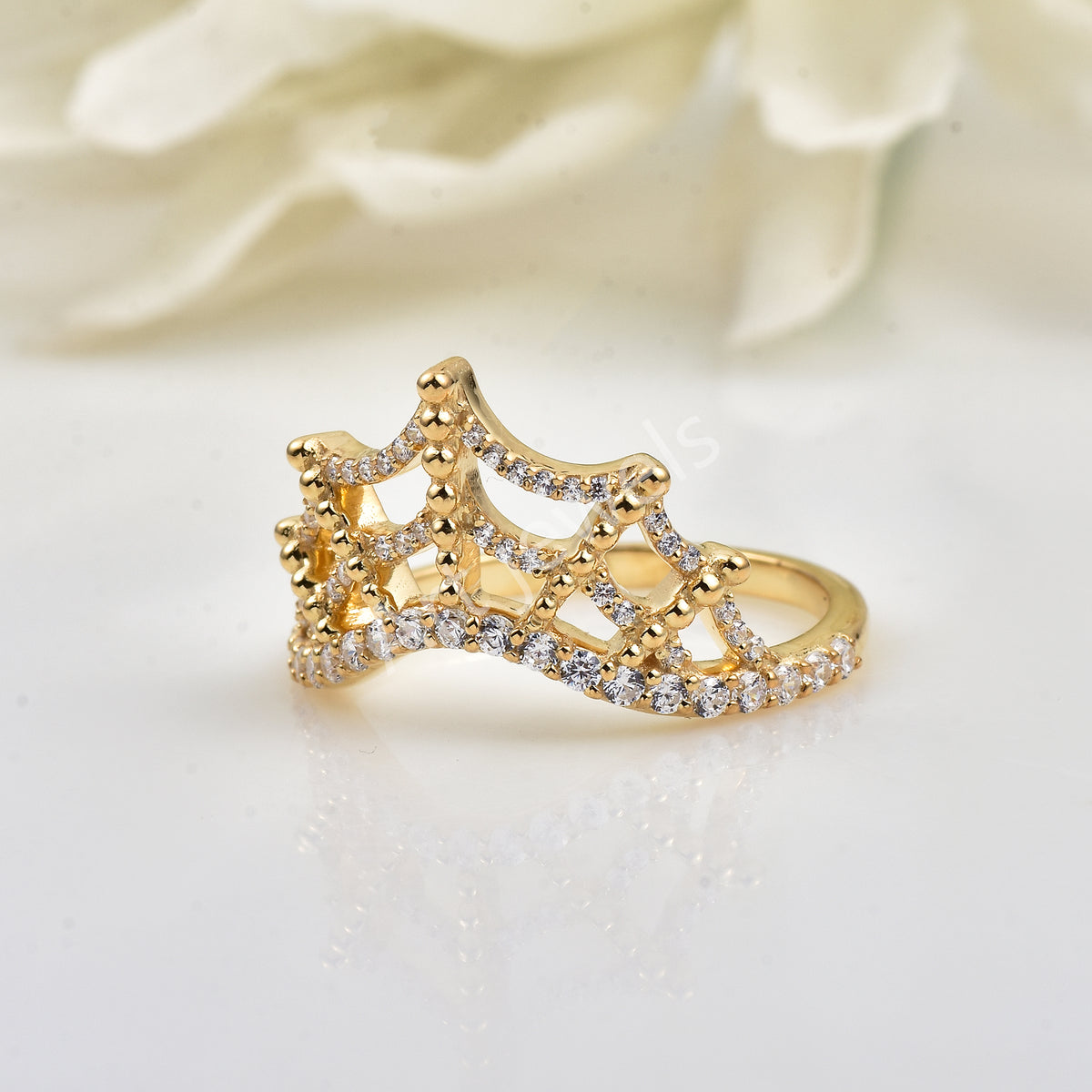 925 Sterling Silver Spider Web Ring