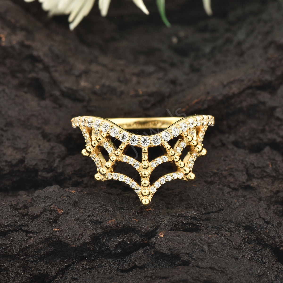 925 Sterling Silver Spider Web Ring