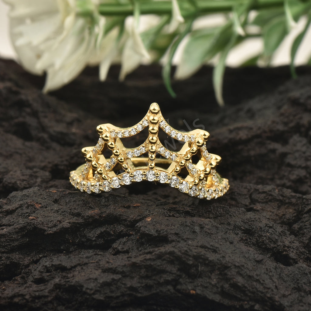 925 Sterling Silver Spider Web Ring