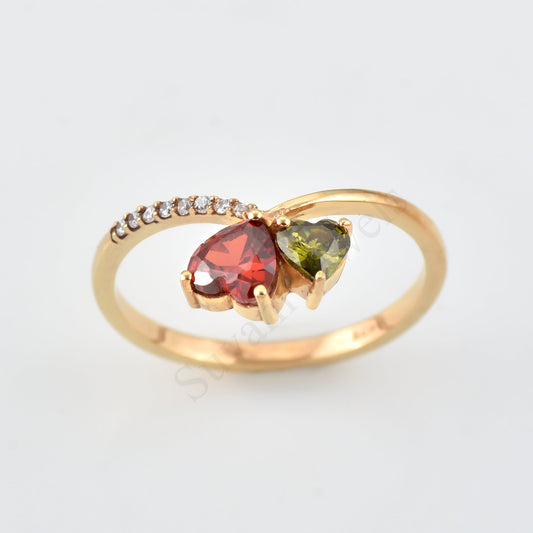 Garnet Stacking Ring