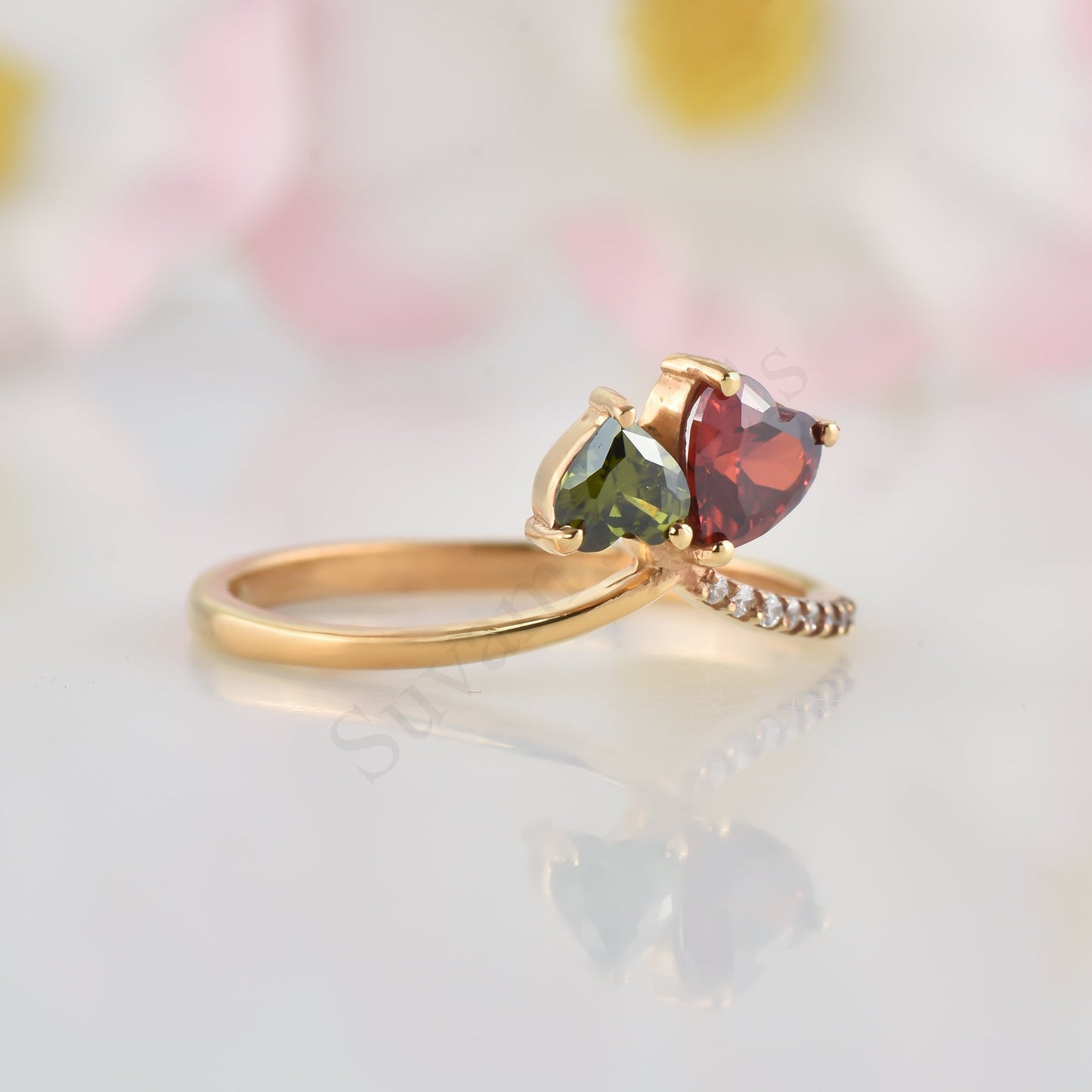 Garnet Stacking Ring