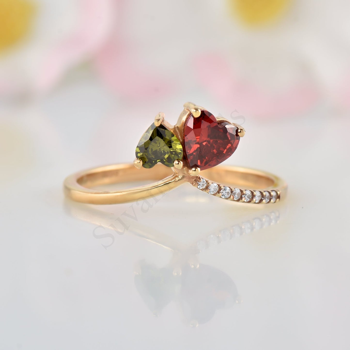 Garnet Stacking Ring