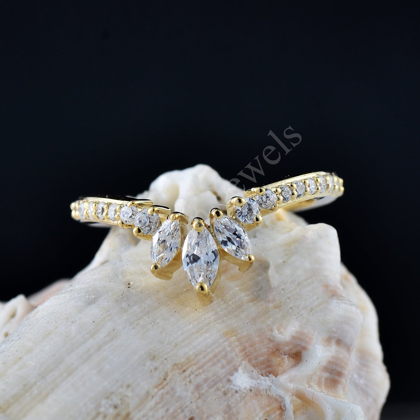 Curved Engagement Ring