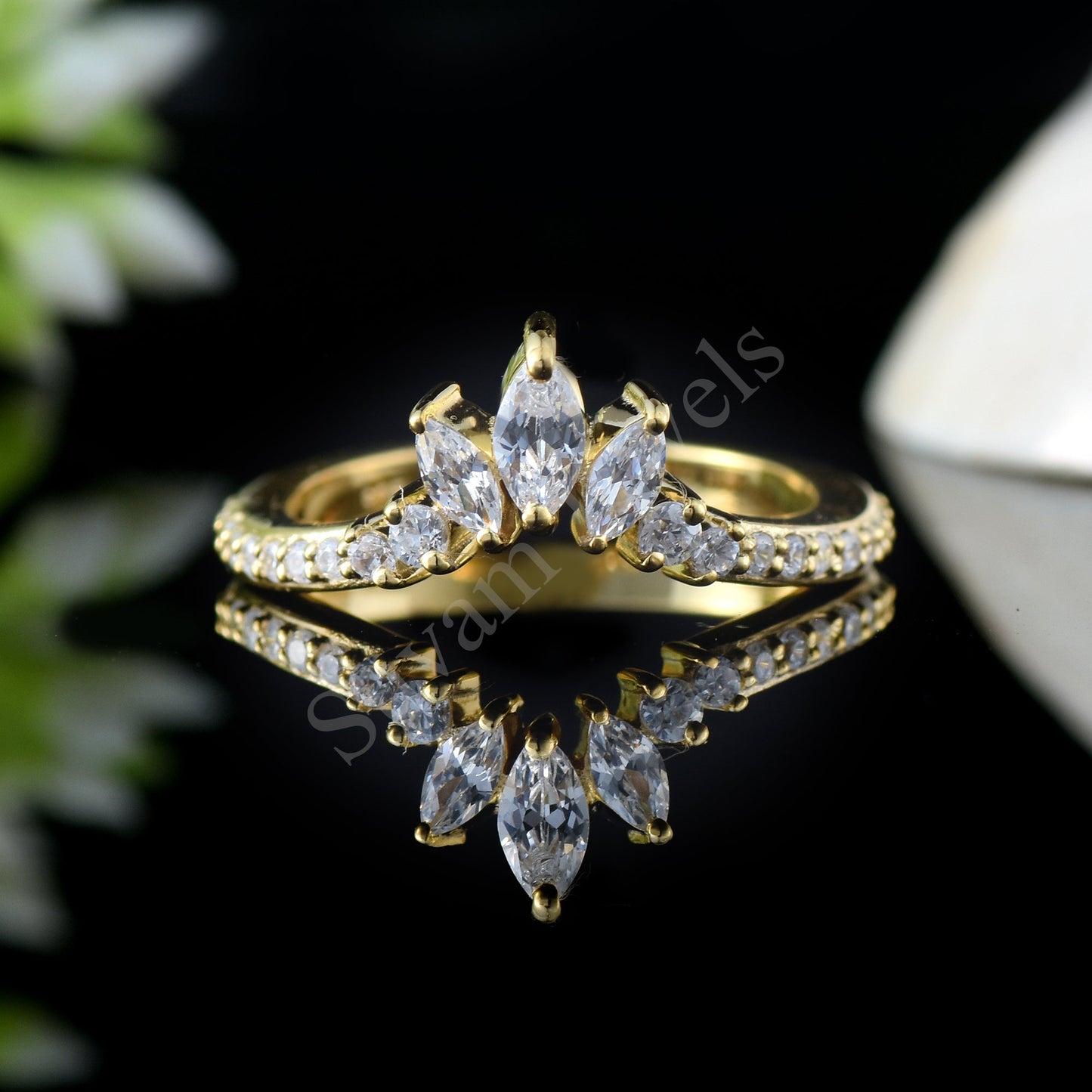 Curved Engagement Ring
