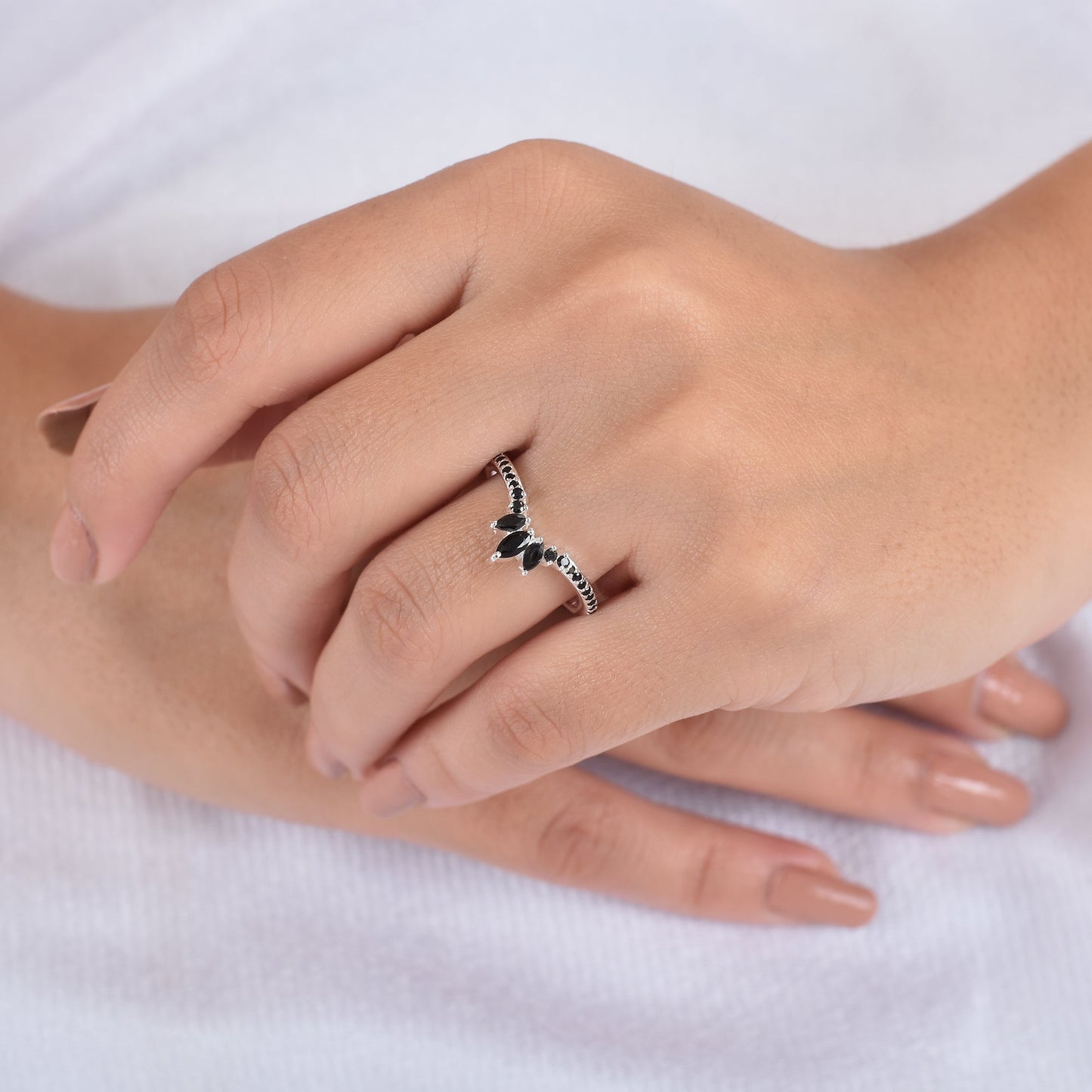 Curved Engagement Ring