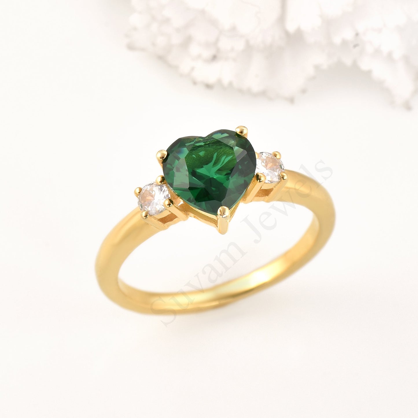 Emerald Heart Ring