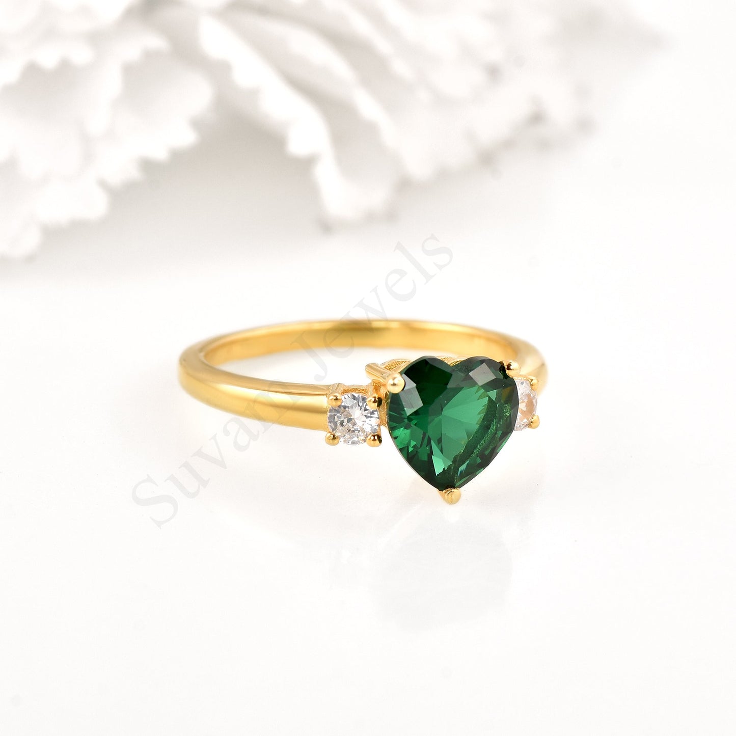 Emerald Heart Ring