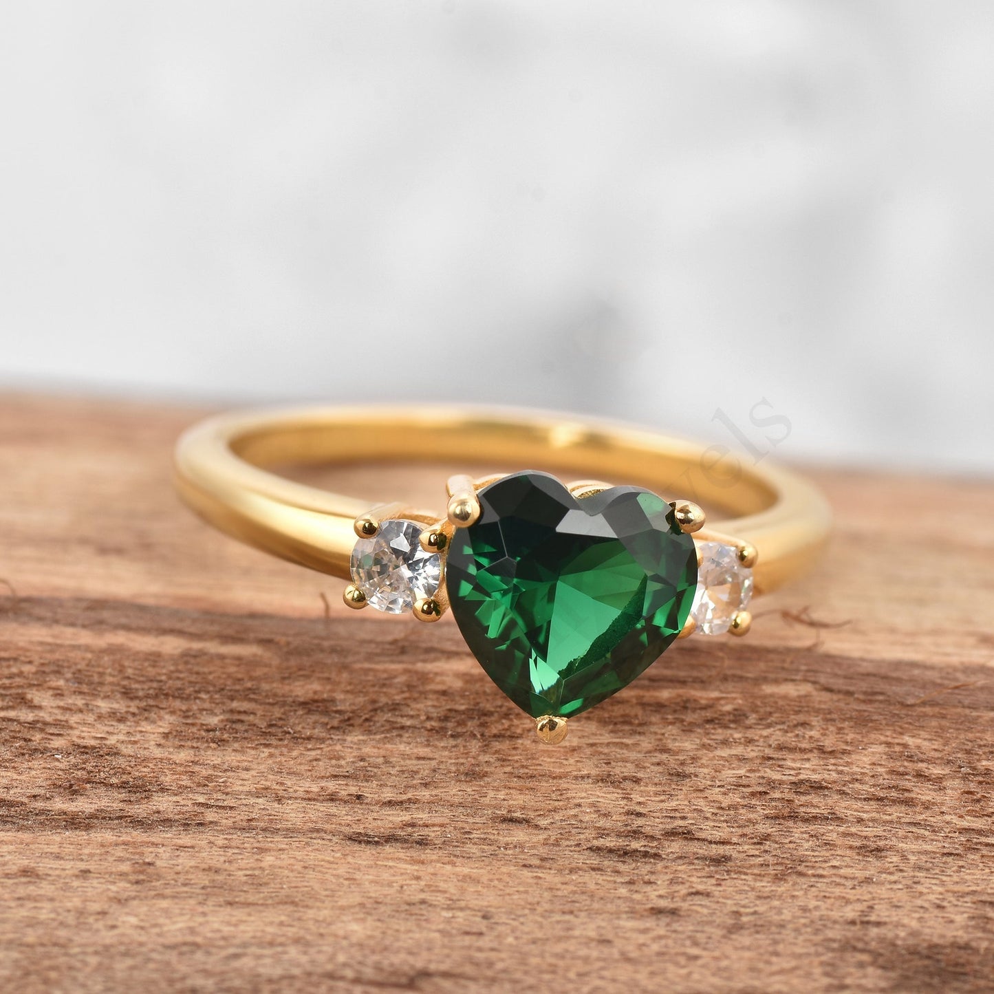 Emerald Heart Ring