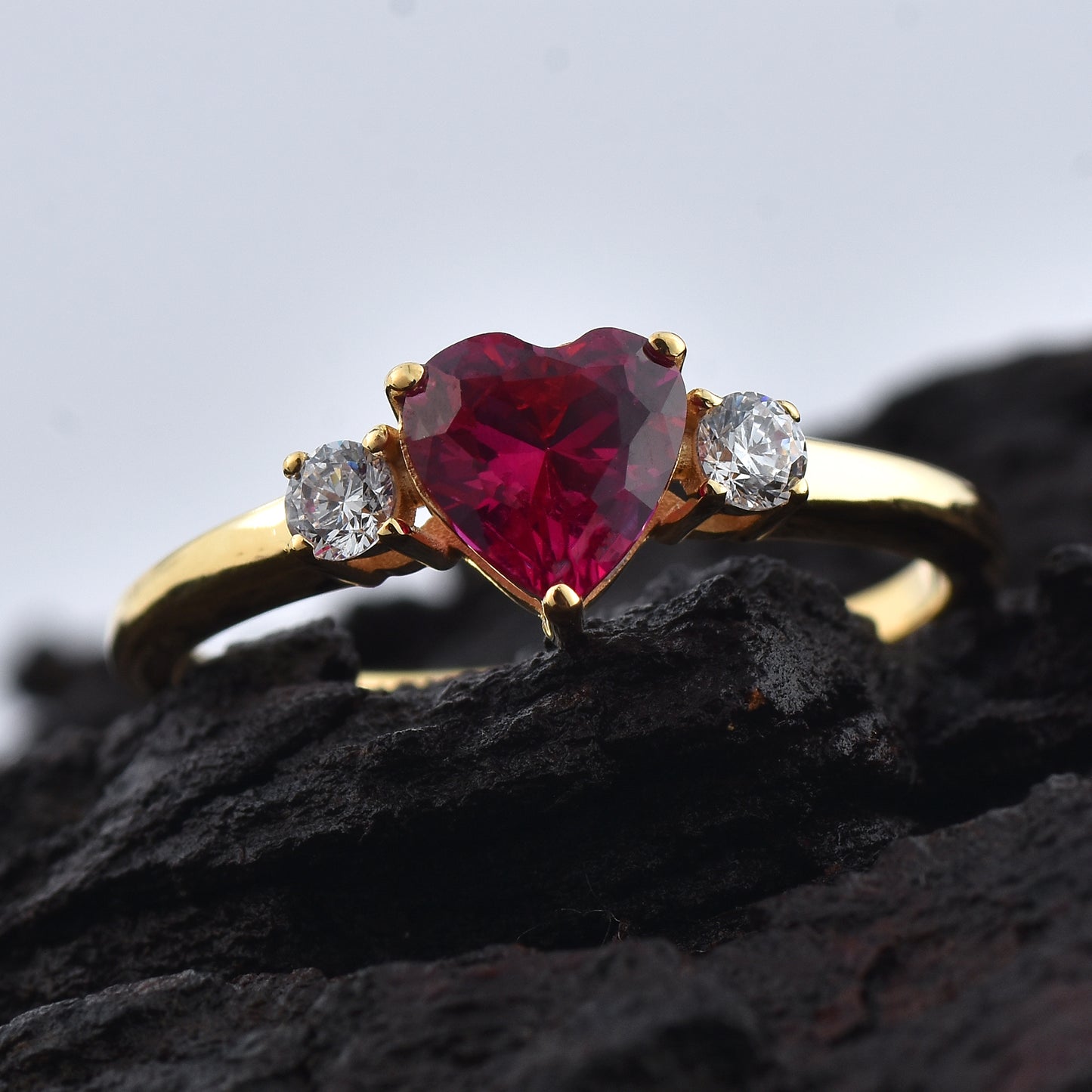 Ruby Heart Promises Ring
