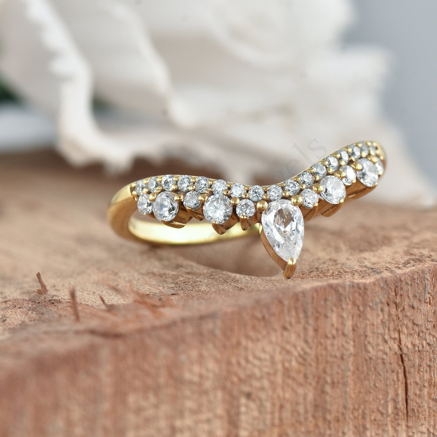 Curved Engagement ring