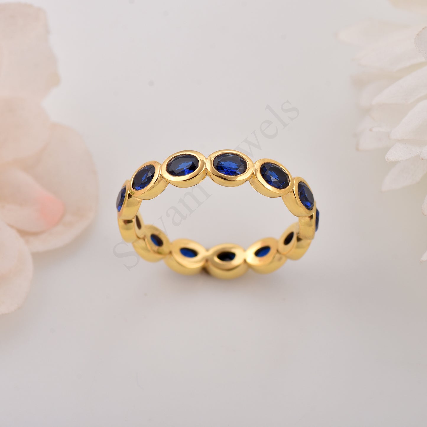 Blue Sapphire Band Full Eternity ring