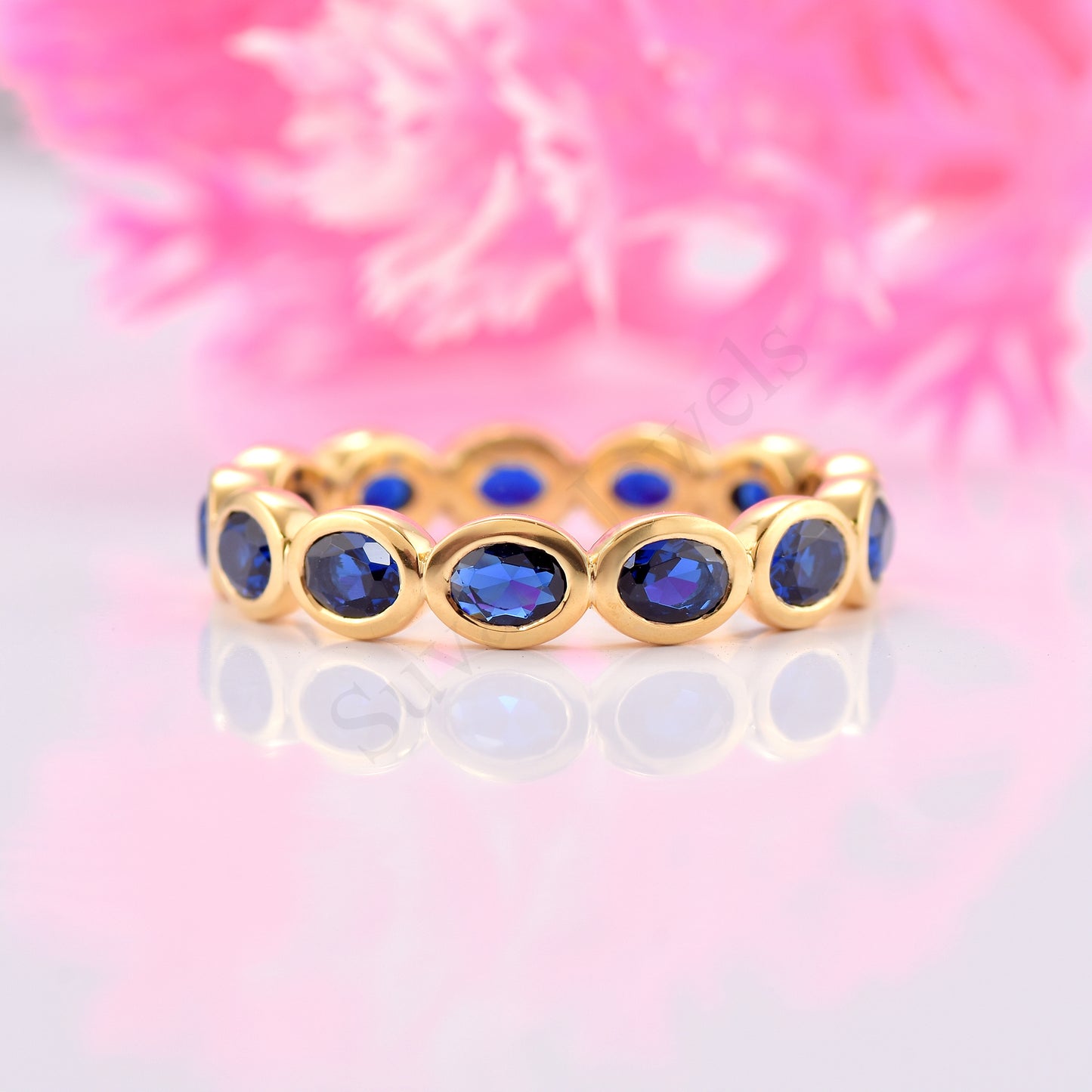 Blue Sapphire Band Full Eternity ring