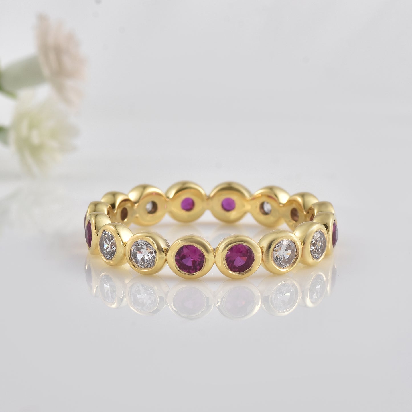 Ruby Round Eternity Band