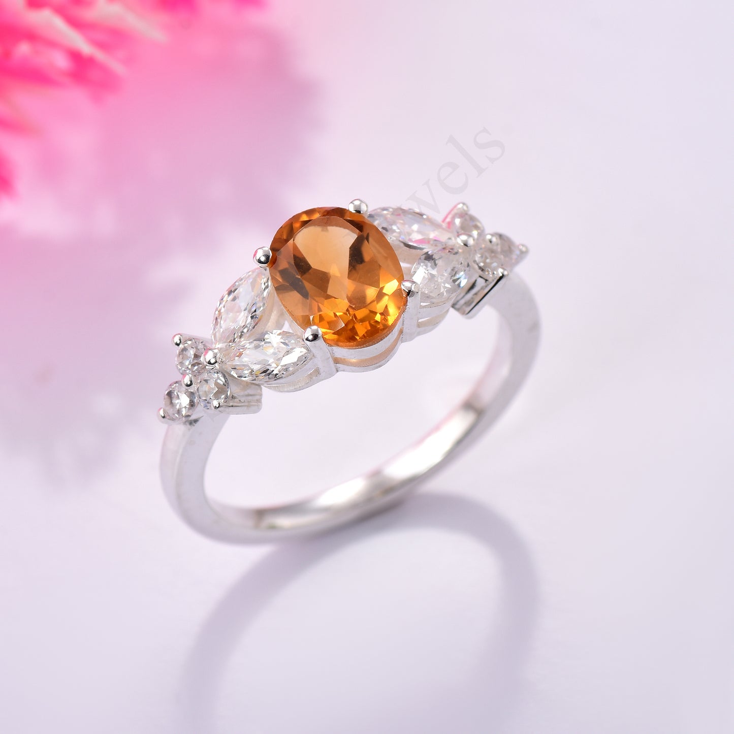 Natural Madeira Citrine ring