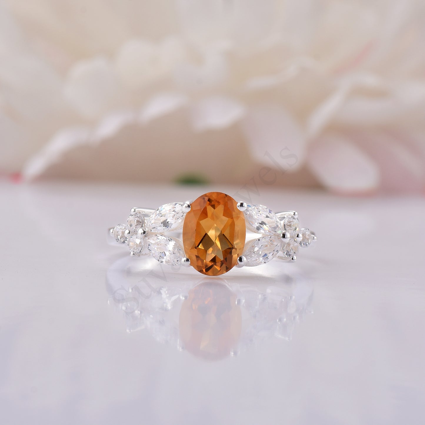 Natural Madeira Citrine ring