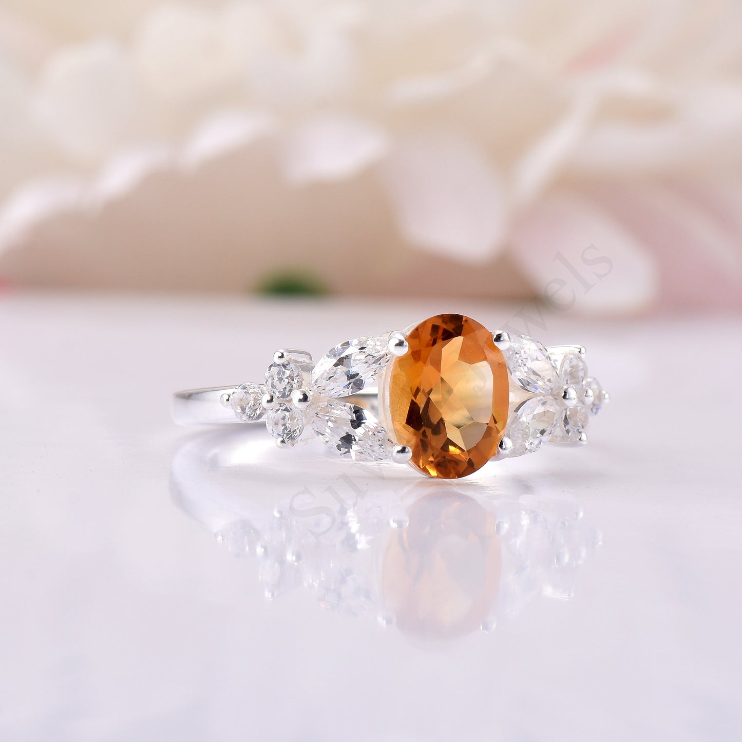 Natural Madeira Citrine ring