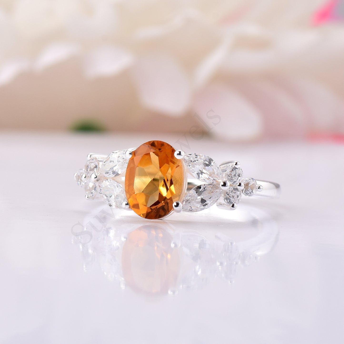 Natural Madeira Citrine ring