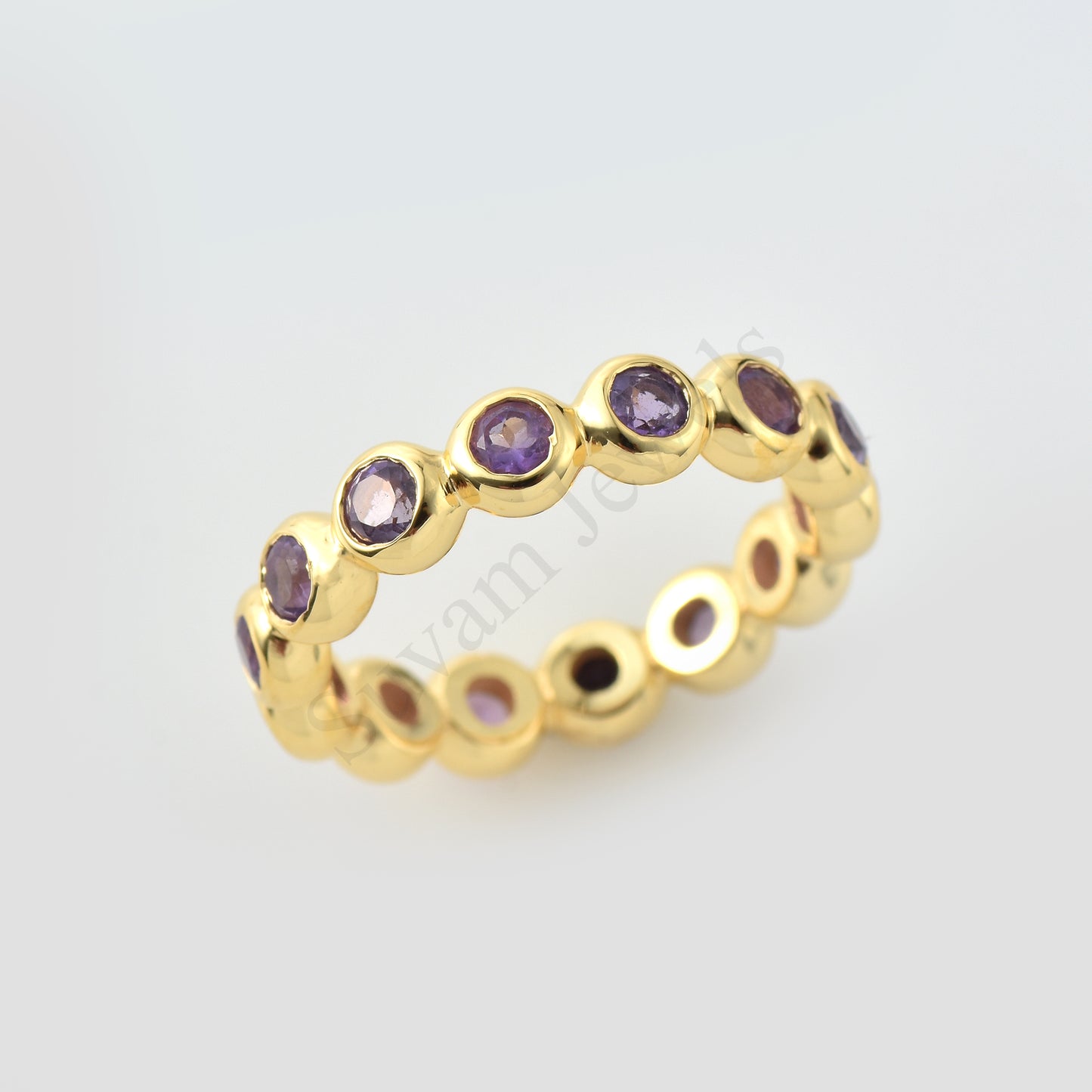 Amethyst stone Full Eternity Ring