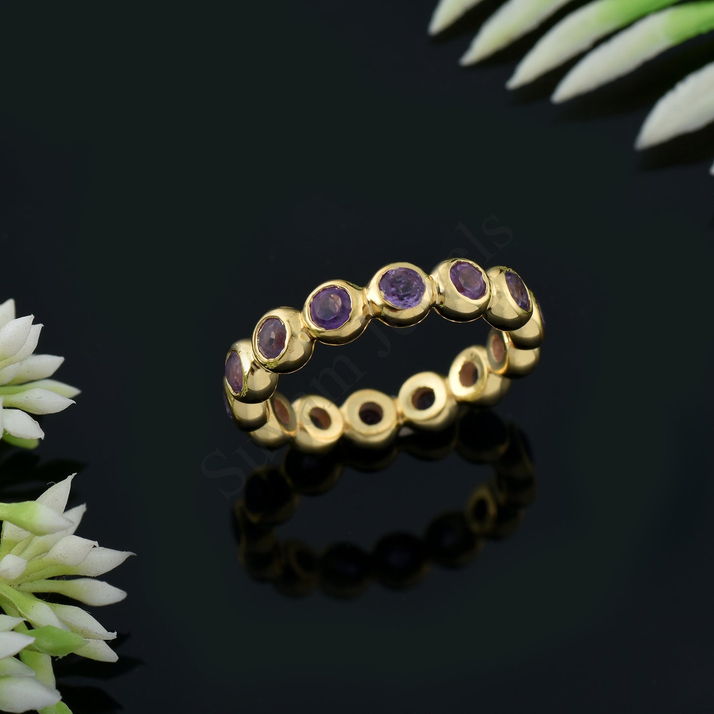Amethyst stone Full Eternity Ring