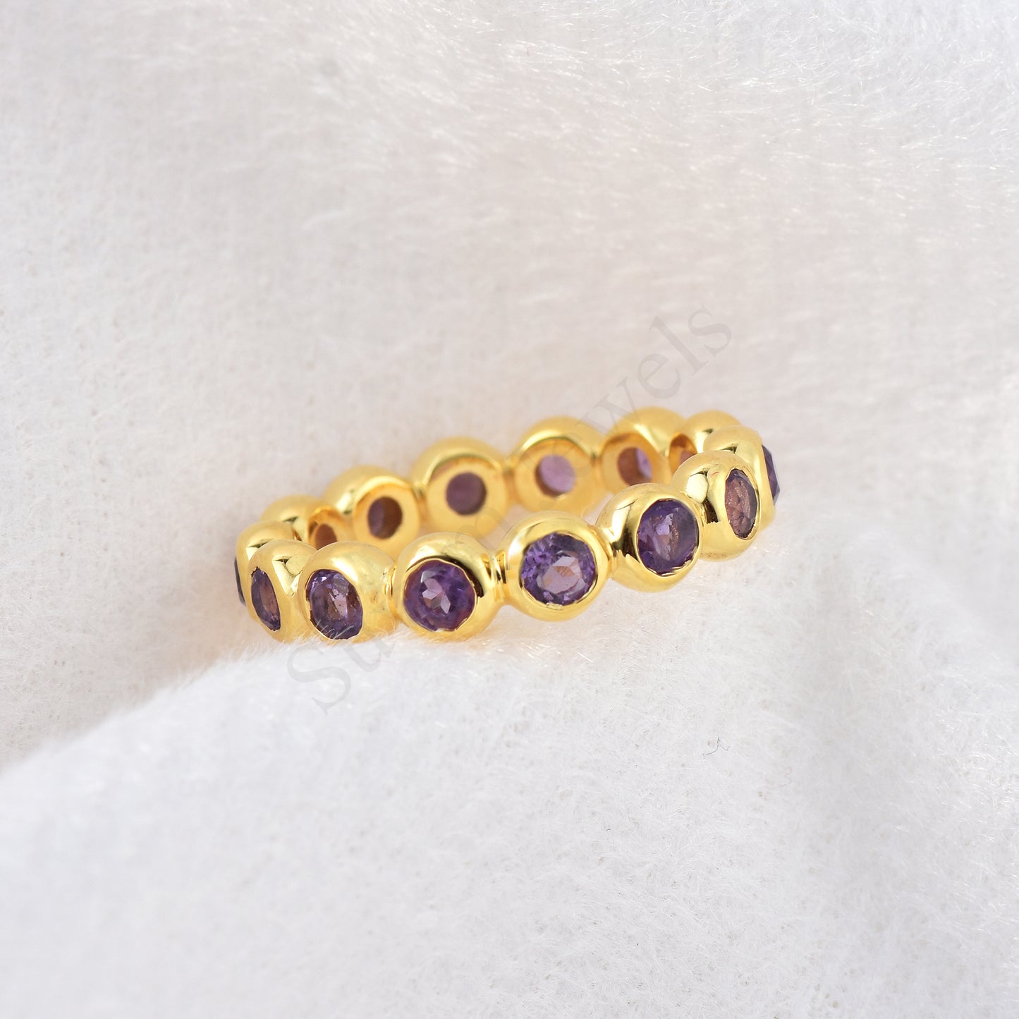 Amethyst stone Full Eternity Ring