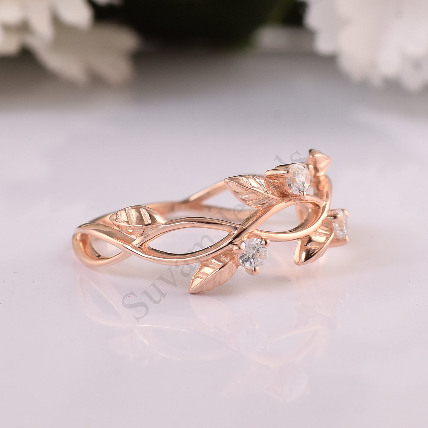 twig ring Sterling Silver Leaf Branch Ring