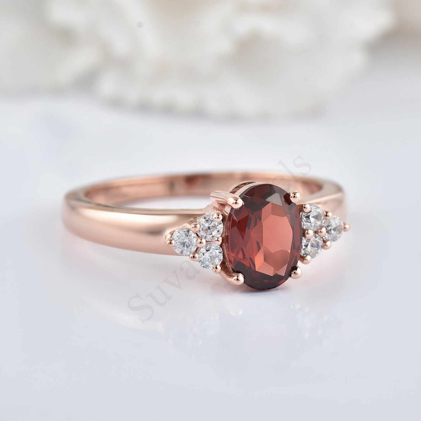 Natural Garnet Ring