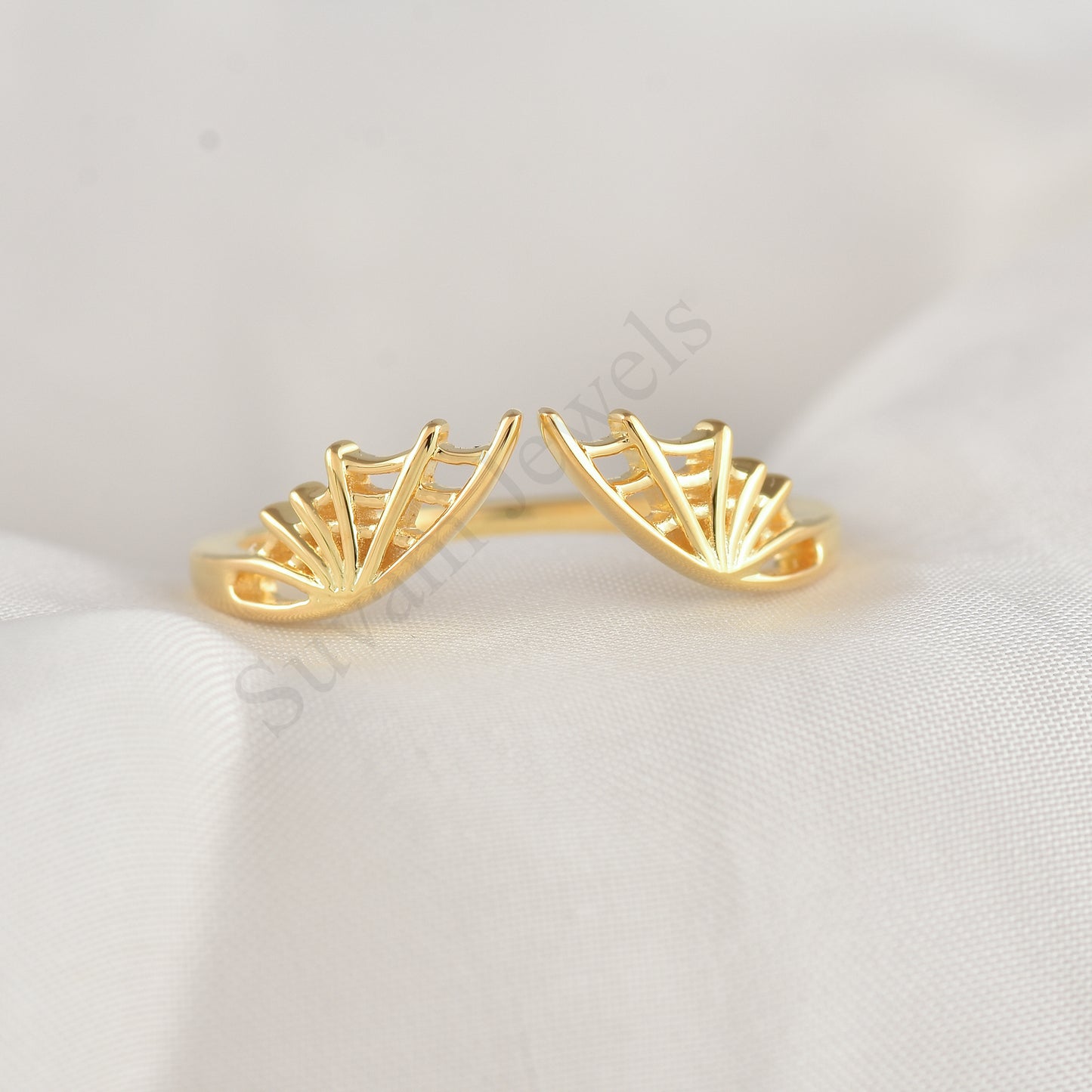 Stackable Spider Web open Ring