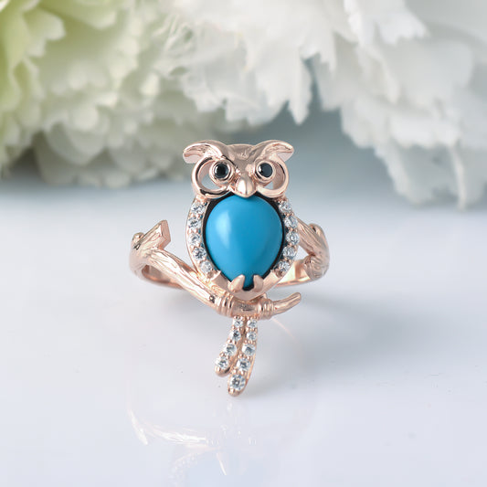 Silver Owl Ring
