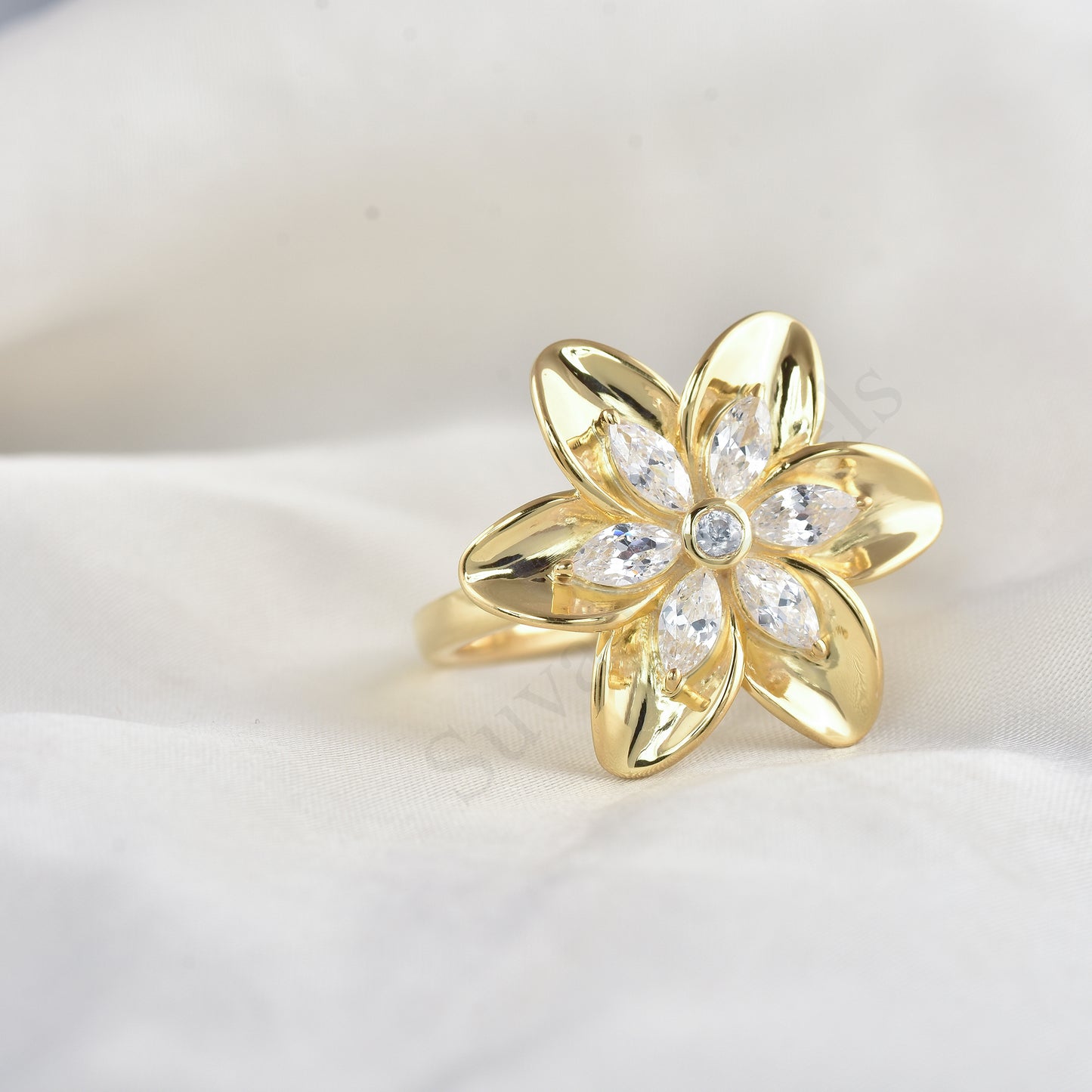 Sterling Silver Flower Ring