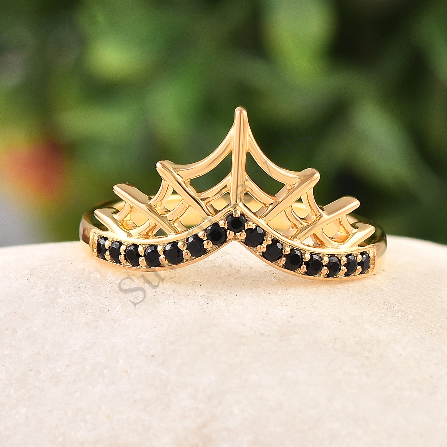 Spider Web Sterling Silver Ring